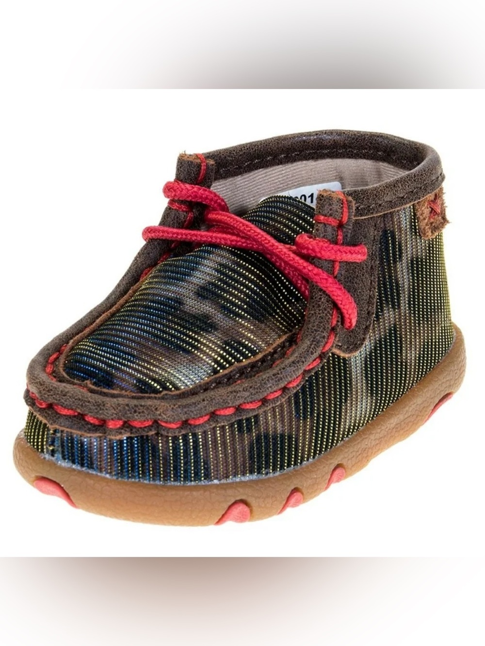 Twisted X Chukka Toddler Boot Size 5 Leather Moccasin Driving Moc Shiny Leopard